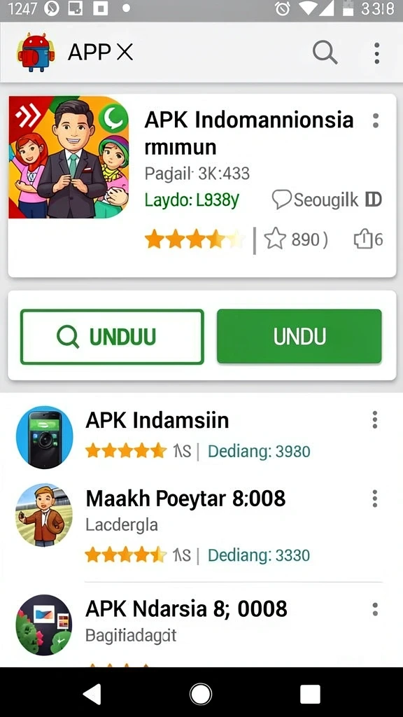 Tampilan awal game dengan desain yang menarik.