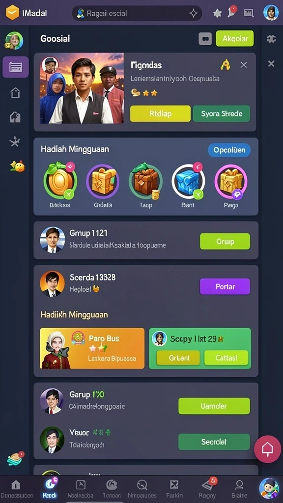 Tampilan antarmuka yang menarik dan user-friendly.