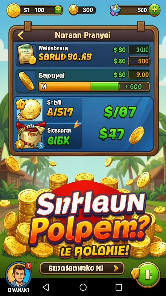 Tampilan menu dengan pilihan permainan yang beragam.