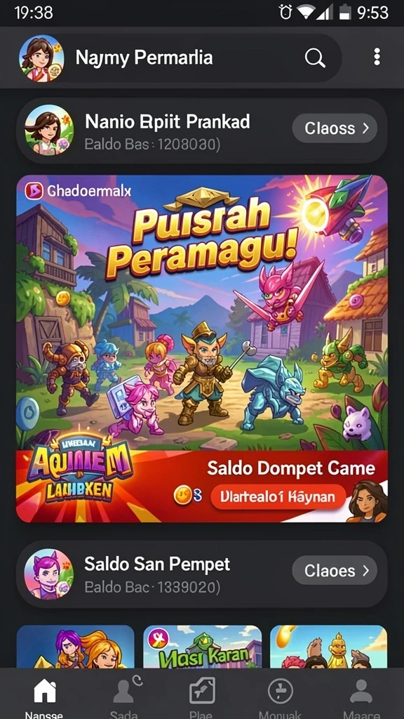 Screenshot memamerkan variasi permainan togel yang tersedia dalam aplikasi.