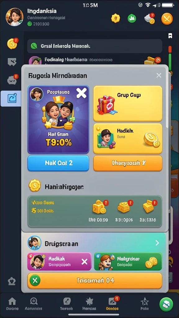 Screenshot menunjukkan variasi tema slot yang ditawarkan.