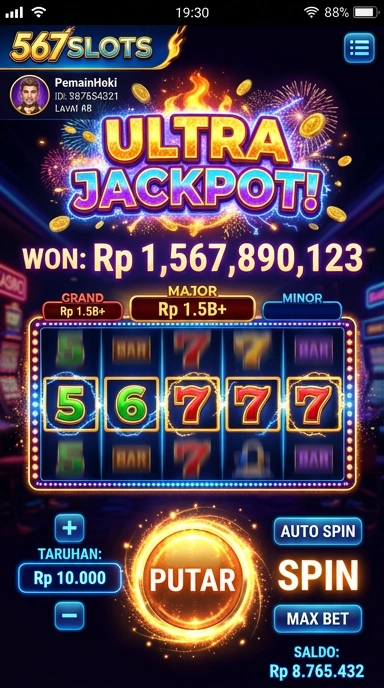 567slots — menu pengaturan